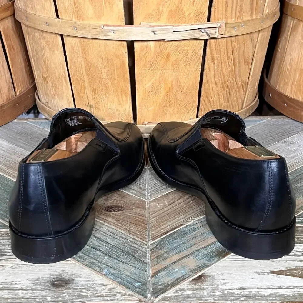 Clarks Bostonian Nantasket Step Black Leather Slip-On Loafers Mens Size 9.5